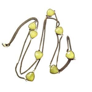 Gold Tone Long Necklace